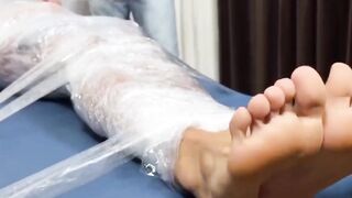 MaleFeetXXX.com - Hairy dude's restraint and punishment of jock Luca R in an intense