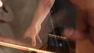 Hot daddy Ryan Cummings bent over as his ass filled a creamy creampie with jock Jay B