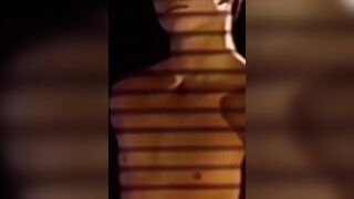 Handsome Alan Fox leashes himself then start playing with his large dong