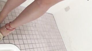 NipponPissTV.com - Beautiful Japanese women taking a piss in the bathroom openly