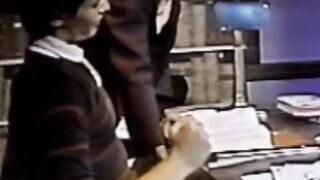 RetroDudes.com - Nerdy college students blow each other in the library