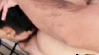 MachoIO.com - Fat construction worker gets Latino twink blowjob