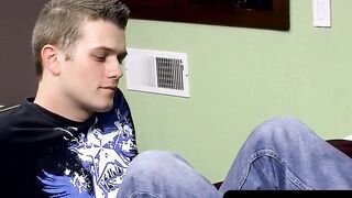 ToesXXX.com - Skinny feet worshipers' mutual foot cumming