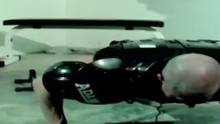 MuscleJockBound.com - Blond submissive jock's public humiliation with a wetting accid