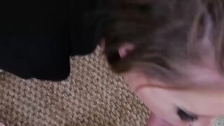 Curvy cute daughter rides daddy and his massive cock for fun