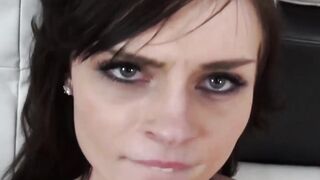 Cute stepdaughter pounded in doggy style after sucking dad