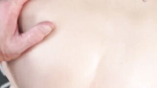 Cute stepdaughter pounded in doggy style after sucking dad