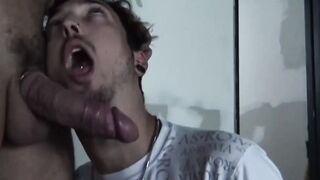 LecheLatinos.com - Amateur twink takes money to let a married man raw fuck his ass
