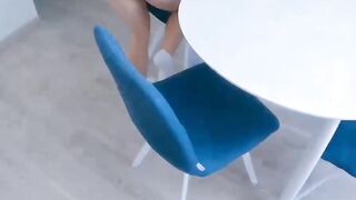 Hot wife fucks in the kitchen with a neighbor