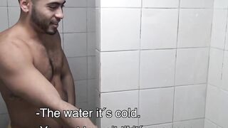 Muscular tatted dude Licho slobbers my friends cock until he explodes cum Hoe 2