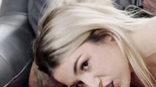 Blonde charmer Chanel Camryn having passionate sex with bald Derrick Pierce
