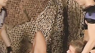 Blonde twink Tory Mason tied up and hard banged in threesome