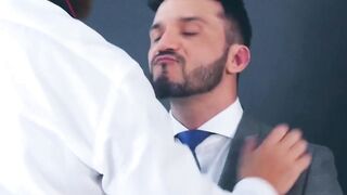Bearded hunk Kike Gil sucks rock hard cock from classy hunk Hoe 2