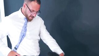 Bearded hunk Kike Gil sucks rock hard cock from classy hunk Hoe 2