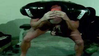 MuscleJockBound.com - Wildcats fan's naughty workout turns into a bondage and dominat