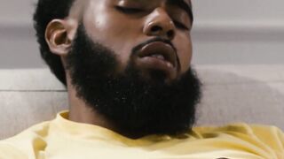 MaleNoir.com - Bearded black jock rides huge white cock deep and hard after rimming f