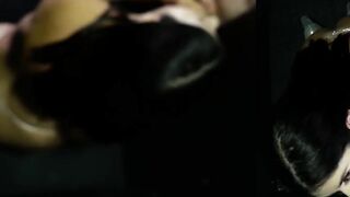 Naughty Anna Cummings blows a BBC and eats warm cum