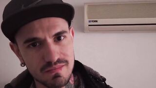 Horny stud Gael grabs inked Kendros huge boner and eats it like dessert