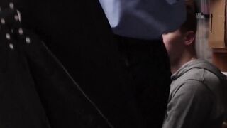 Petite twink Shoplifter Swallows Hard fucker Officers BBC Hoe 2