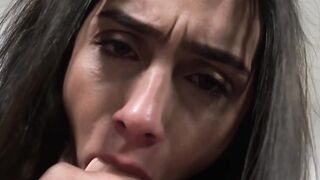 Lustful MILF Lilly Hall sucks big dildo before fucking her wet pussy