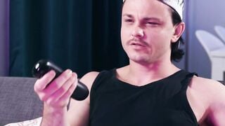 HETEROFLEXIBLE - Turned On Jock Derek Kage Caught Babysitter Enzo Muller Watching Soft Porn