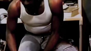 RetroDudes.com - Dwight Antoine sucks a big dick until it explodes with cum in his mo