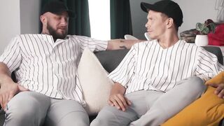 HETEROFLEXIBLE - Heterosexual Buddies Crush Daddy & Ethan Chase Argue About Who Has The Enormous Penis
