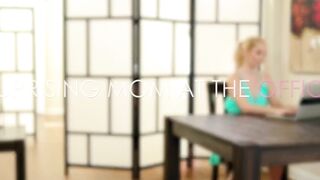 ALL CHICK GRIND - Goddess Blonde Cadence Lux Surprises Her Stepmom At Work With A Sensual Gift