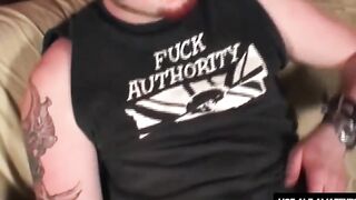RealAltGuys.com - Lusty redhead homosexual punk plays with his hairy cock and shoots