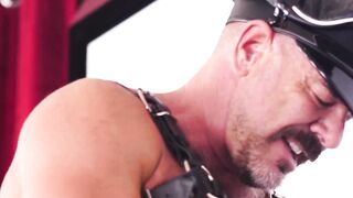FuckThatHole.com - Rough rope bondage bareback fuck for hairy bear daddy and his tiny