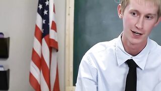 Big dick twink Jordan Dallas sucks cock and fucks for grades