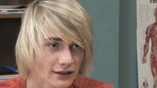 Pierced twink Aidan Chase drills Preston Andrews hardcore