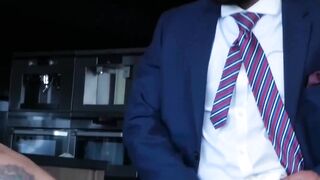 PlayingMen.com - Classy stud blindfolded before throat fuck and drilling in passionat
