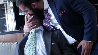 PlayingMen.com - Classy stud blindfolded before throat fuck and drilling in passionat