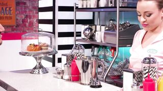 ADULT TIME - Slutty Waitress Anna Claire Clouds Forgot Her Underwear And Get DICKED DOWN AT WORK!