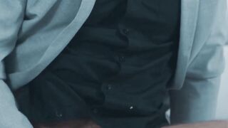 MaleNoir.com - Businessman rimmed and anally fucked by athletic black stud in sweaty