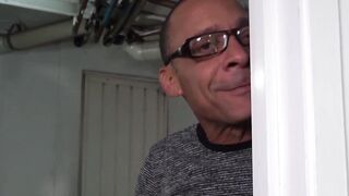 Beautiful trans maid goes down for a blowjob before anal sex