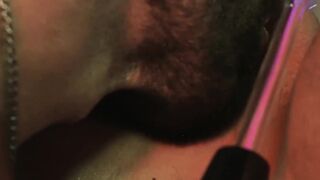 Roman Mercury slides a dildo in Sebastian Bluu ass before breeding him