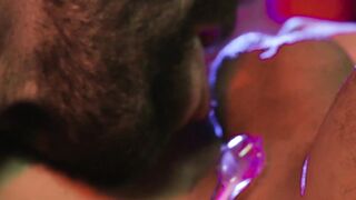 Roman Mercury slides a dildo in Sebastian Bluu ass before breeding him