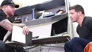 Hot tattooed guard Jeremiah Cruze creampied in the ass by troublemaker Ty Roderick Hoe 2