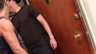 Horny stud slides his juicy dick deep into the tight hole of hot Ryan Cummings