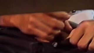 Young jock Eric Radford wants to cum hard so he jerks his dick while fondling his bal