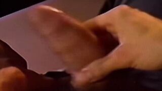 Young jock Eric Radford wants to cum hard so he jerks his dick while fondling his bal