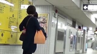 NipponPissTV.com - Japanese babe peeing herself up and being filmed by voyeur outdoor