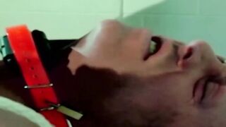 MuscleJockBound.com - Bondage gay's fingers and jerking off session during an intense