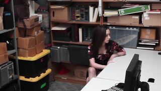 Petite pierced babe pounded in her wet pussy for stealing