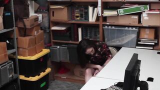 Petite pierced babe pounded in her wet pussy for stealing