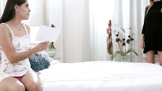 MommysMasturbating.com - Stepmom and teen's intense orgasm session while scissoring