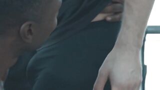 MaleNoir.com - Threesome interracial anal sex with handsome athletic gays fucking har