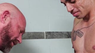 HotFamilyPorn.com - Shower fuck with step son Amone Bane and my boner